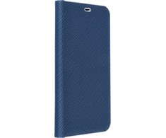 Dėklas Oem LUNA Book Carbon for IPHONE 14 Plus mėlynas