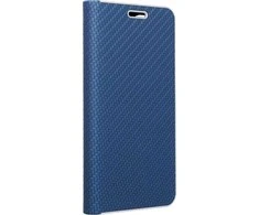 Dėklas Oem LUNA Book Carbon skirtas Samsung Galaxy S21 FE mėlynos spalvos