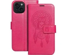 Telefono dėklas Oem MEZZO Book skirtas Iphone 15, rožinės spalvos