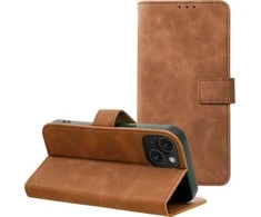 Dėklas Oem Flip case for iPhone 15 Tender Book ruda
