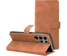 Oem TENDER Book dėklas skirtas Samsung Galaxy S23 Ultra rudos spalvos
