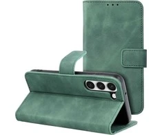 Oem Dėklas su klapką na Samsung S23 Tender Book žalia