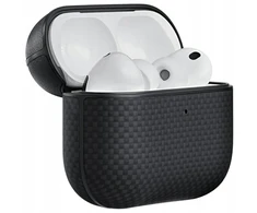 Dėklas PITAKA Aramid Fiber skirtas AirPods Pro 3 juodos spalvos-pilkos spalvos