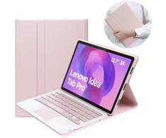 Dėklas planšetiniam kompiuteriui Strado Lenovo Idea Tab Pro 12.7, rausvas - apsauginis su stovu