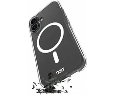 Puro Impact Clear D3O TPU+PC suderinamas su MagSafe dėklas skirtas Apple iPhone 17 – skaidrus