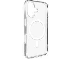 Puro Lite Mag TPU+PC dėklas suderinamas su MagSafe skirtas Apple iPhone 17 – skaidrus su baltos spalvos žiedu