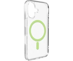 Puro Lite Mag TPU+PC dėklas, suderinamas su „MagSafe“, skirtas „iPhone 17“ – skaidrus su žaliu žiedu