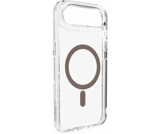 Puro Lite Mag TPU+PC dėklas suderinamas su MagSafe skirtas Apple iPhone 17 Air – skaidrus su rudos spalvos žiedu