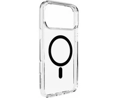 Puro Lite Mag TPU+PC dėklas suderinamas su MagSafe skirtas Apple iPhone 17 Pro – skaidrus su juodos spalvos žiedu