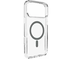 Puro Lite Mag TPU+PC dėklas, suderinamas su „MagSafe“, skirtas „iPhone 17 Pro Max“ – skaidrus su pilku žiedu