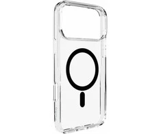 Puro Lite Mag TPU + PC dėklas, suderinamas su „MagSafe“, skirtas „iPhone 17 Pro Max“ – skaidrus su juodu žiedu