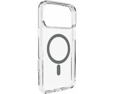 Puro „Lite Mag TPU+PC“ dėklas, suderinamas su „MagSafe“, skirtas „iPhone 17 Pro“ – skaidrus su pilku žiedu