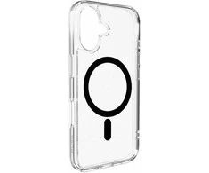 Puro Lite Mag TPU+PC dėklas suderinamas su MagSafe skirtas Apple iPhone 17 – skaidrus su juodos spalvos žiedu