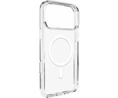 Puro Lite Mag TPU+PC dėklas suderinamas suMagSafe skirtas Apple iPhone 17 Pro – Transparent with Baltas Ring
