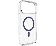 Puro „Lite Mag TPU + PC“ dėklas, suderinamas su „MagSafe“, skirtas „iPhone 17 Pro“ – skaidrus su „Mėlyna“ žiedu