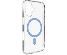 Puro Lite Mag TPU+PC dėklas suderinamas su MagSafe skirtas Apple iPhone 17 – skaidrus su mėlynos spalvos žiedu