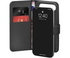 Puro Wallet Stand dėklas skirtas Apple iPhone 17 Air made of eco-leather, with a flap, wallet and stand function - juodos spalvos