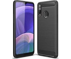 Oem CARBON dėklas skirtas Samsung Galaxy A20S juodos spalvos