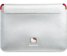 Nešiojamo kompiuterio krepšys 14" Hello Kitty Sleeve PU Metal Logo (HKCS14PGHDLMS) sidabrinės spalvos