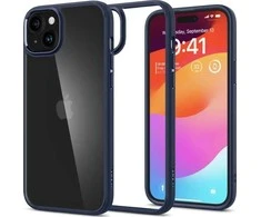 Spigen Crystal Hybrid, navy dėklas telefonui mėlynos spalvos – Apple iPhone 15 Plus