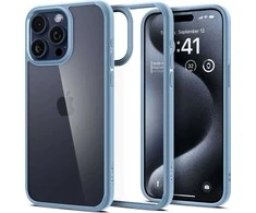 Spigen Crystal Hybrid, sierra dėklas telefonui mėlynos spalvos – Apple iPhone 15 Pro Max