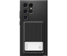 Dėklas Spigen Liquid Slot, matte juodas - Samsung Galaxy S24 Ultra