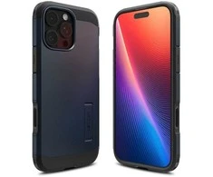 Dėklas Spigen „Tough Armor T MagSafe“, metalinis šiferio spalvos – „iPhone 16 Pro Max“