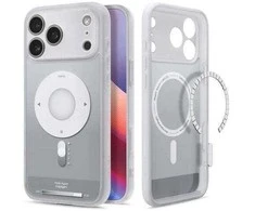 „Spigen Ultra Hybrid MagSafe“, klasikinis sidabrinis dėklas – „iPhone 17 Pro Max“.