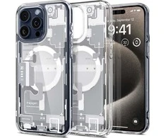 Spigen Ultra Hybrid Zero One (MagFit) dėklas skirtas Apple iPhone 15 Pro Max, spalva - Zero One White