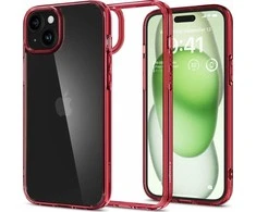Spigen Ultra Hybrid dėklas skirtas Apple iPhone 15 Plus, spalva - Red Crystal