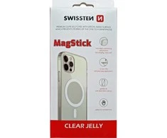 Swissten Clear Jelly MagStick nugaros dėklas, skirtas Apple iPhone 15 Pro Max