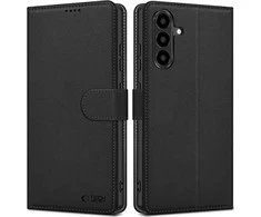 Tech-Protect Wallet Samsung Galaxy A36 5G – Matte dėklas telefonui juodos spalvos