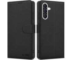 Tech-Protect Wallet Samsung Galaxy A56 5G – Matte dėklas telefonui juodos spalvos