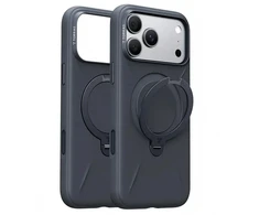 Torras Ostand Q3 silikoninis dėklas, juodas – iPhone 18 Pro