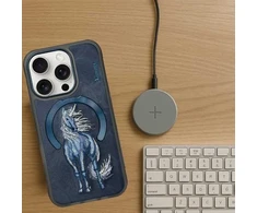Dėklas Nimmy Magnetic Fantasy Animal MagSafe skirtas Apple iPhone 16 Pro mėlynos spalvos
