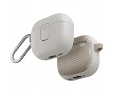 Dėklas UNIQ Clyde, skirtas AirPods 4, su užraktu, smėlio spalvos