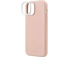 UNIQ dėklas Lino Apple iPhone 14 Plus / 15 Plus 6.7" rožinės spalvos
