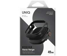 UNIQ Keva Verge dėklas, skirtas Apple Watch Ultra / Ultra 2 / Ultra 3 49 mm, juodas