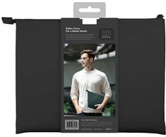 UNIQ Lyon Case laptop Sleeve 14″ midnight juodos spalvos Atsparus vandeniui RPET