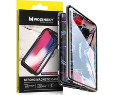 Wozinsky Full Magnetic Visas korpusas priekyje ir gale su įmontuotu stiklu Samsung Galaxy A72 4G dėklas telefonui skaidrus