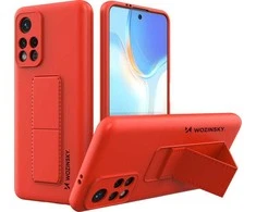 Wozinsky Kickstand dėklas skirtas Xiaomi Poco M4 Pro 5G, raudonas