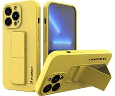 Wozinsky Kickstand dėklas skirtas iPhone 13 mini, geltonas