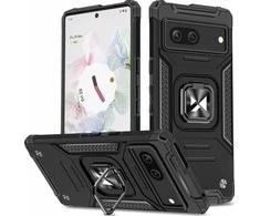 Wozinsky Ring Armor Google Pixel 7 armored magnetic holder ring dėklas telefonui juodos spalvos