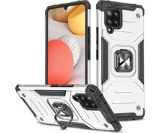 Wozinsky Ring Armor dėklas skirtas Samsung Galaxy A42 5G, sidabrinis