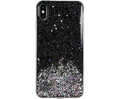 Wozinsky Star Glitter Shining dėklas skirtas iPhone 12 Pro Max, juodas