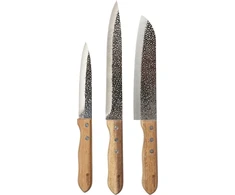 Dekodonia Knivset By Bercato - 25,5cm, 30,5cm, 32,5cm - Nerūdijantis plienas, Drewno akacjowe