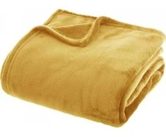 Dekoracja Domu Fleece antklodė UNI 180 x 230 cm, spalva geltona