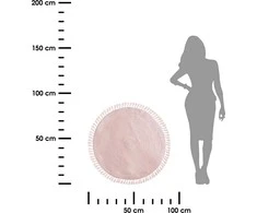 Atmosphera DYWAN OKRĄGŁY ROŽINĖ PLECIONA GWIAZDA DLA DZIECKA 90 cm