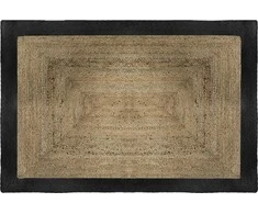 Dekoracja Domu Džiuto kilimas, 120 x 170 cm, pintas, juodas apvadas