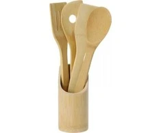Dekoracja Domu Bamboo Bambuko aksesuarų rinkinys, 5 elementai, virtuvės reikmenys